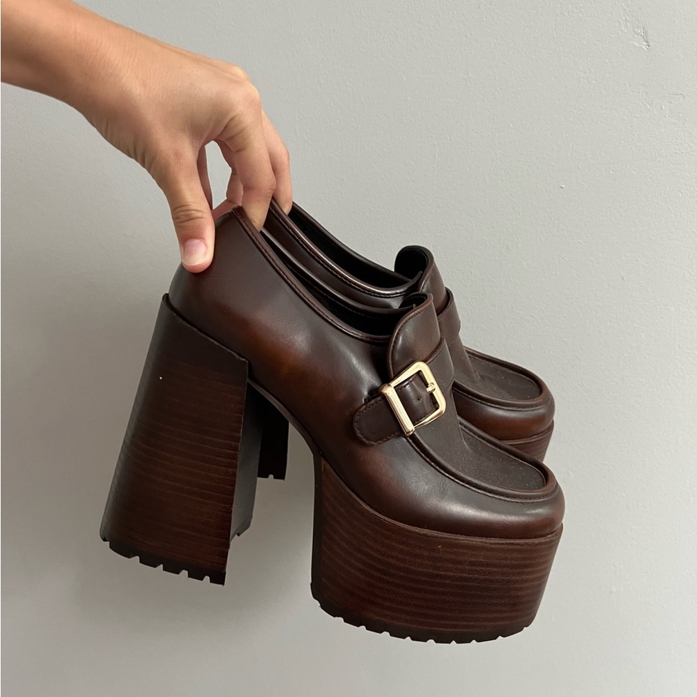 brand new steve madden kerigan brown clog heels